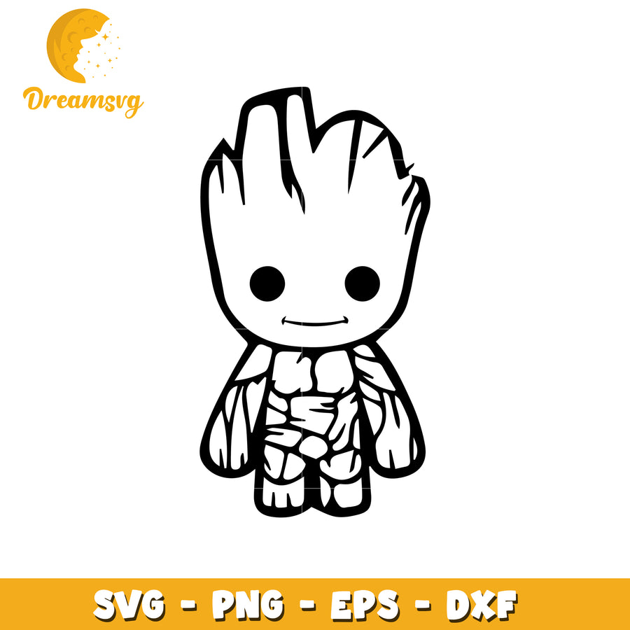 Cute Baby Groot SVG for Crafts and Custom Designs Files