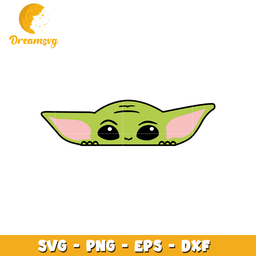 Cute Baby Yoda SVG PNG EPS DXF