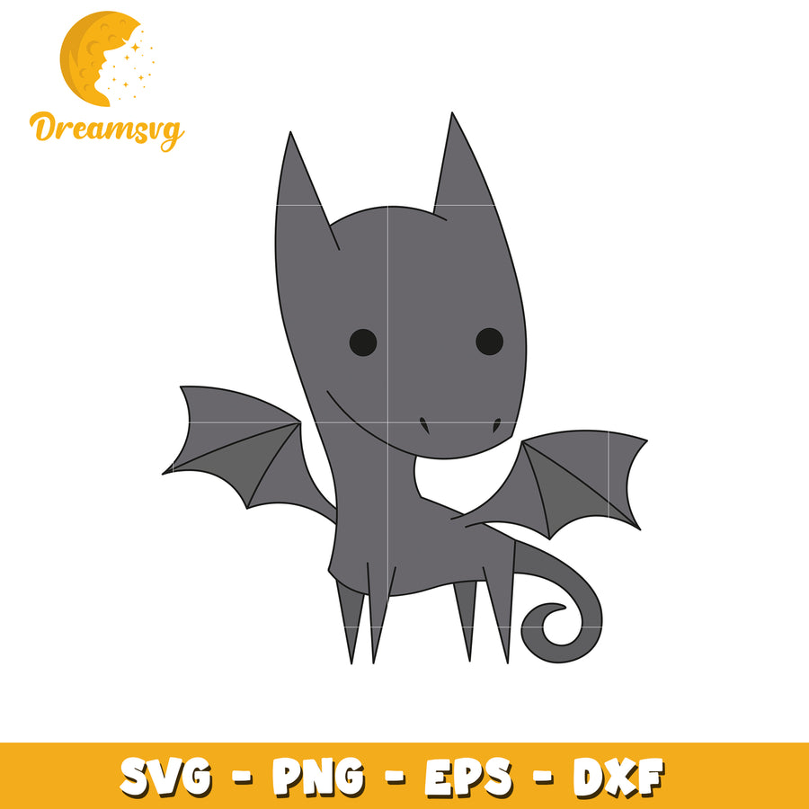 Cute Bat Dragon SVG PNG EPS DXF