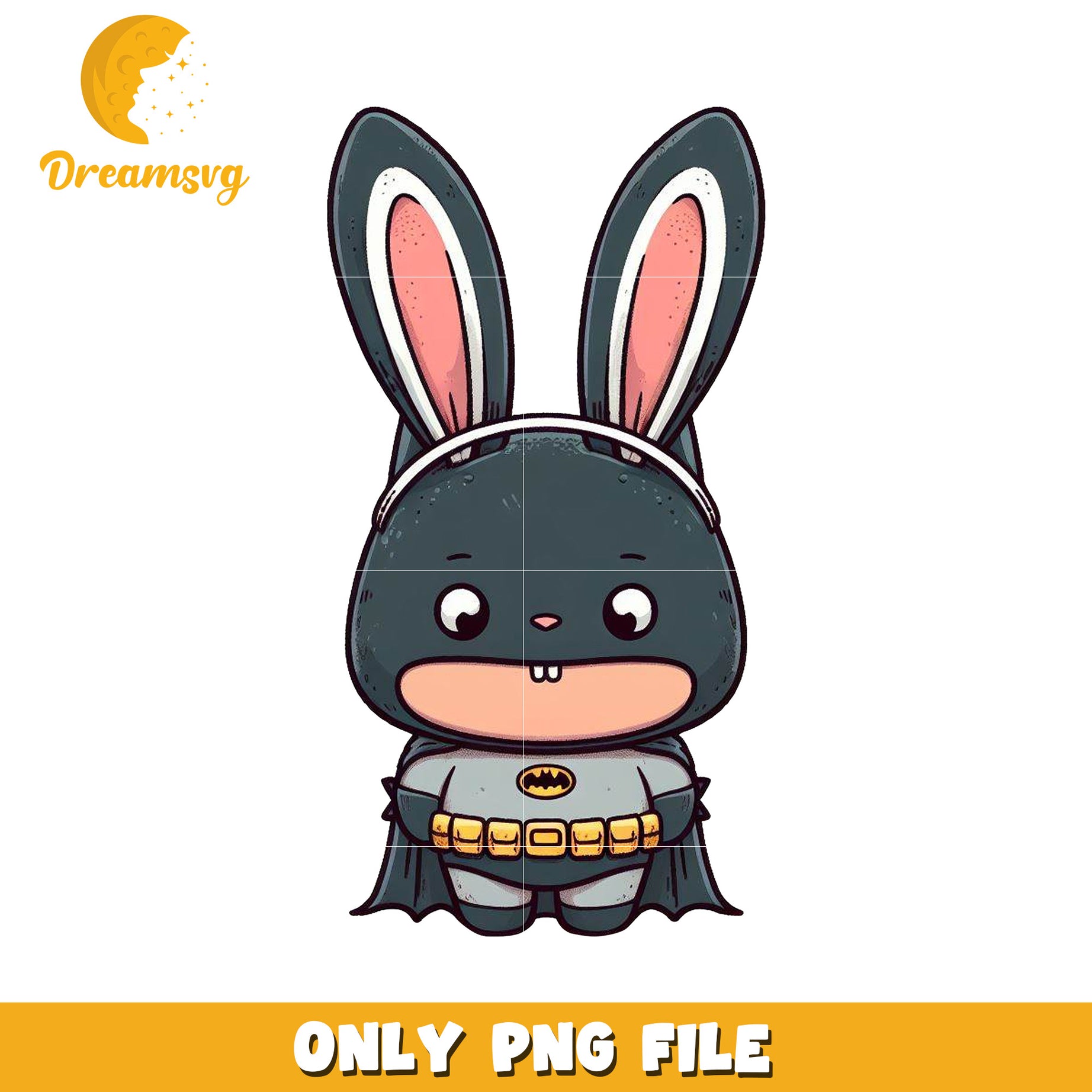 Cute Batman Bunny PNG Image