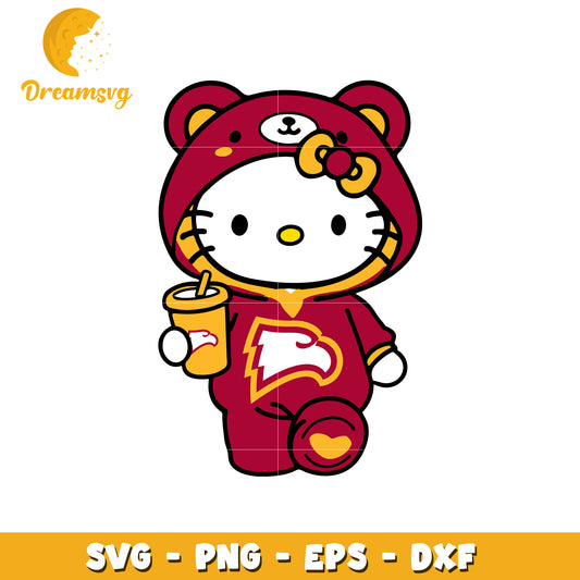 Cute Bear Hoodie Hello Kitty SVG Design for Fans