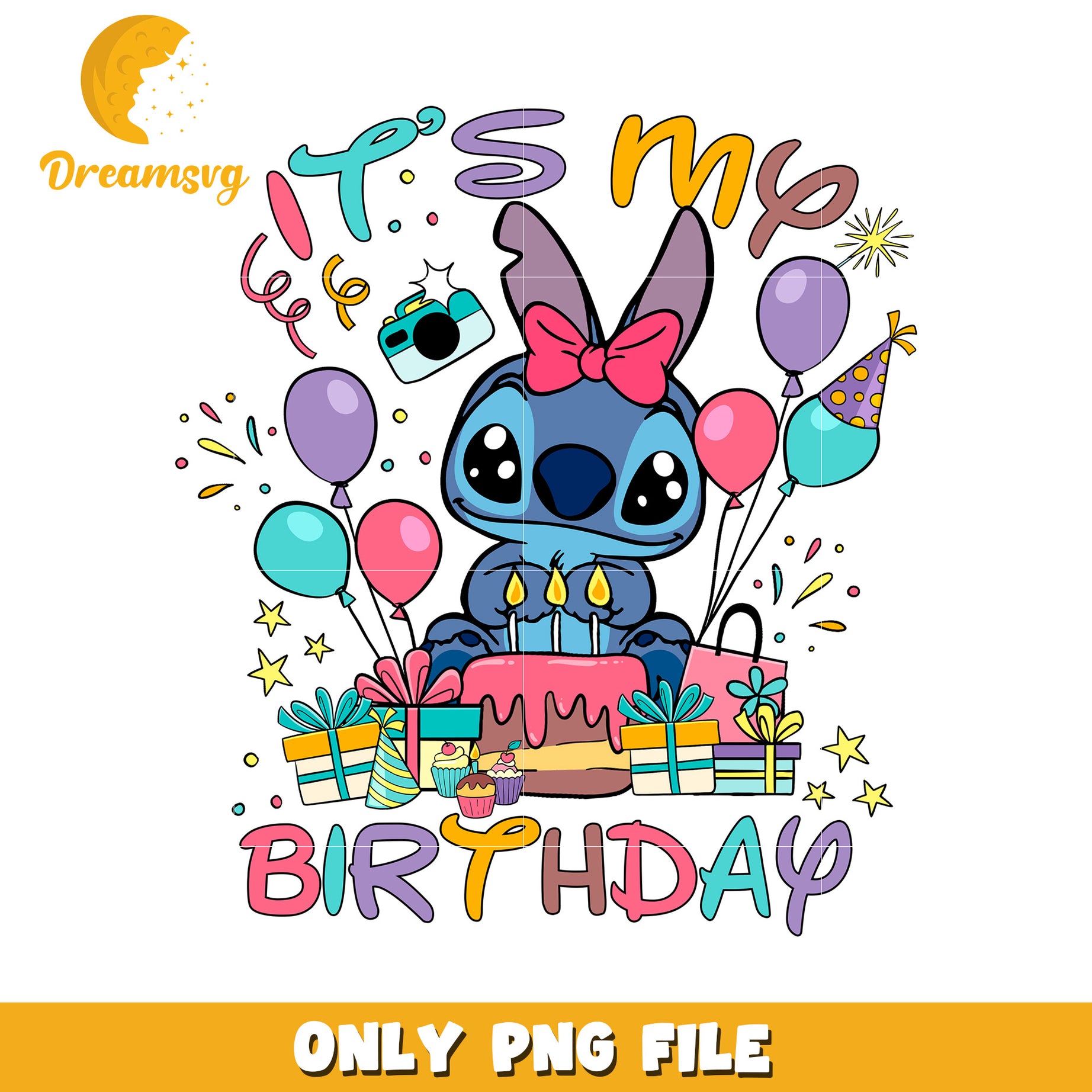 Cute Birthday Celebration PNG with Fun Decorations