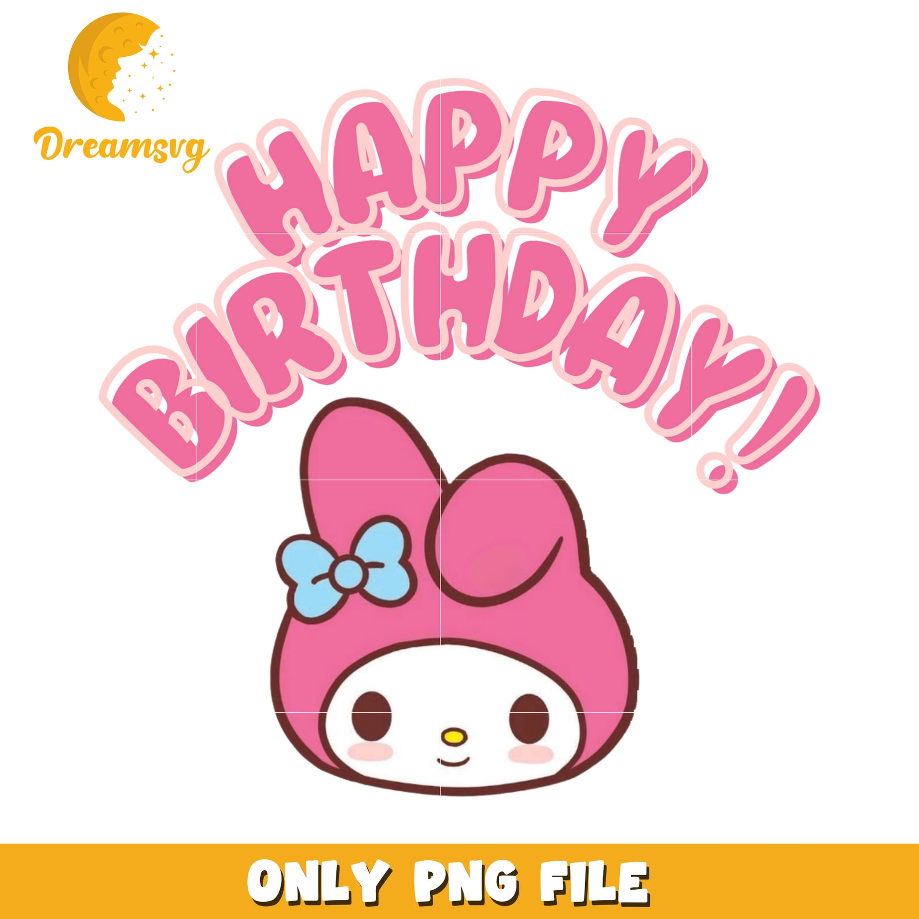 Cute Birthday PNG Design with Friendly Character and Text