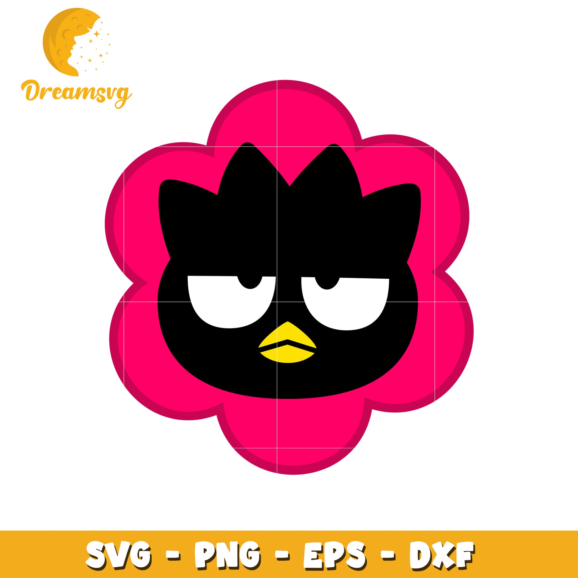 Cute Black Bird Flower SVG Design for Crafting Projects