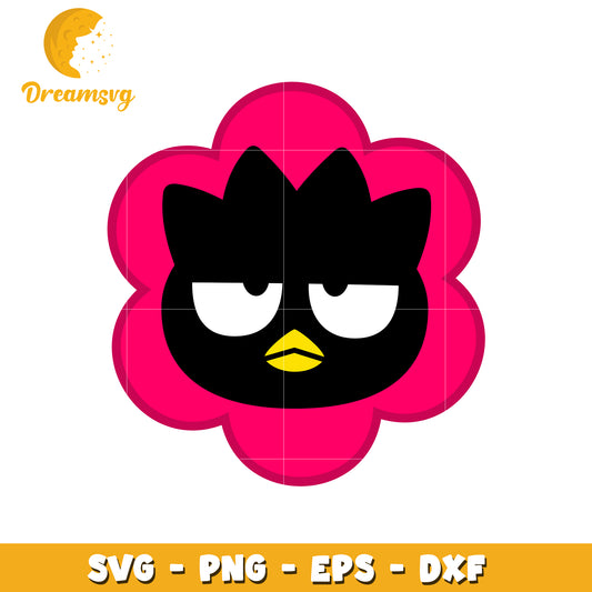 Cute Black Bird Flower SVG Design for Crafting Projects
