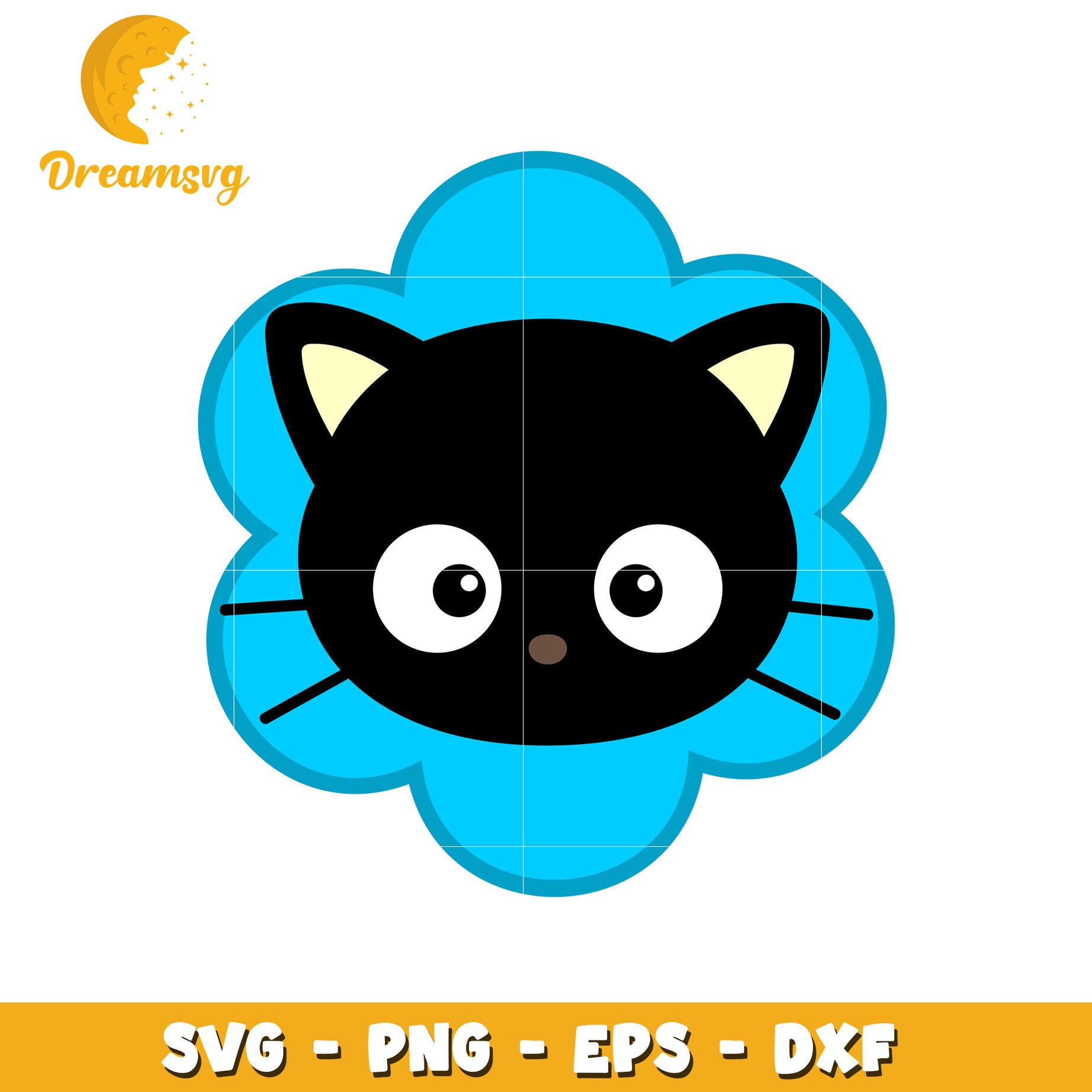 Cute Black Cat SVG PNG EPS DXF Cut File
