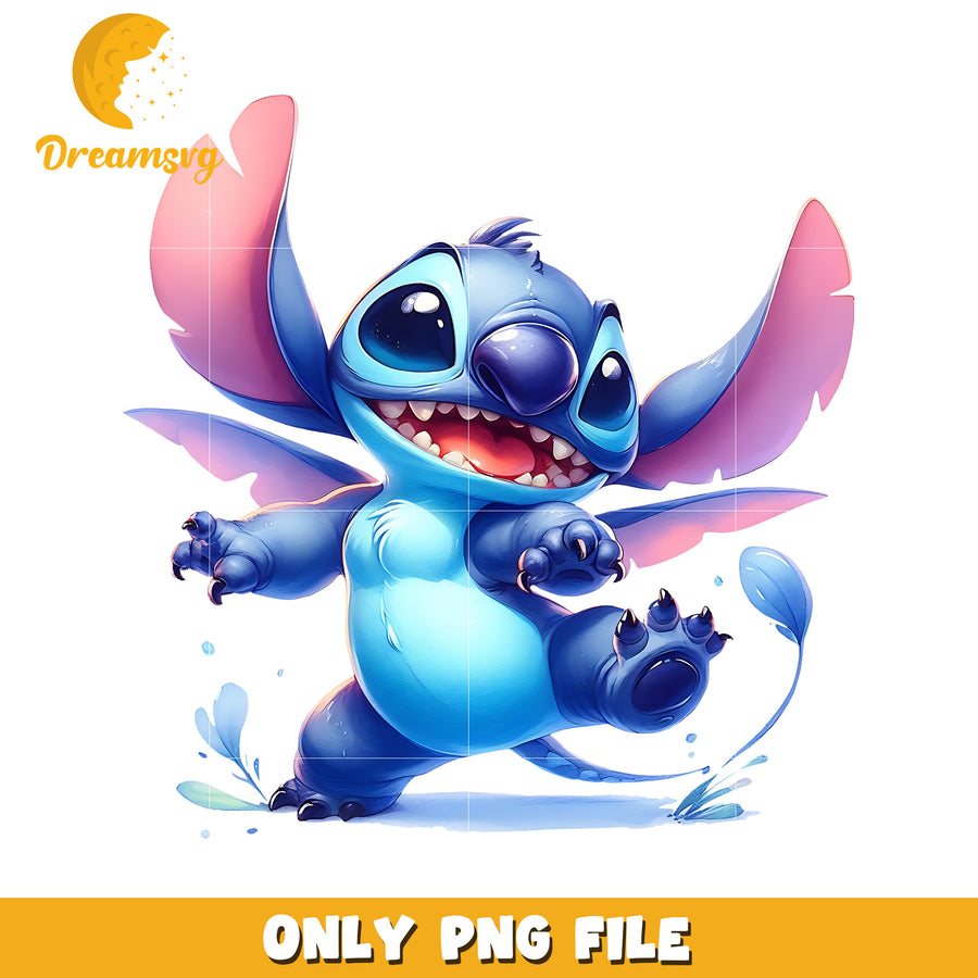 Cute Blue Alien Character PNG Download for Kids Art