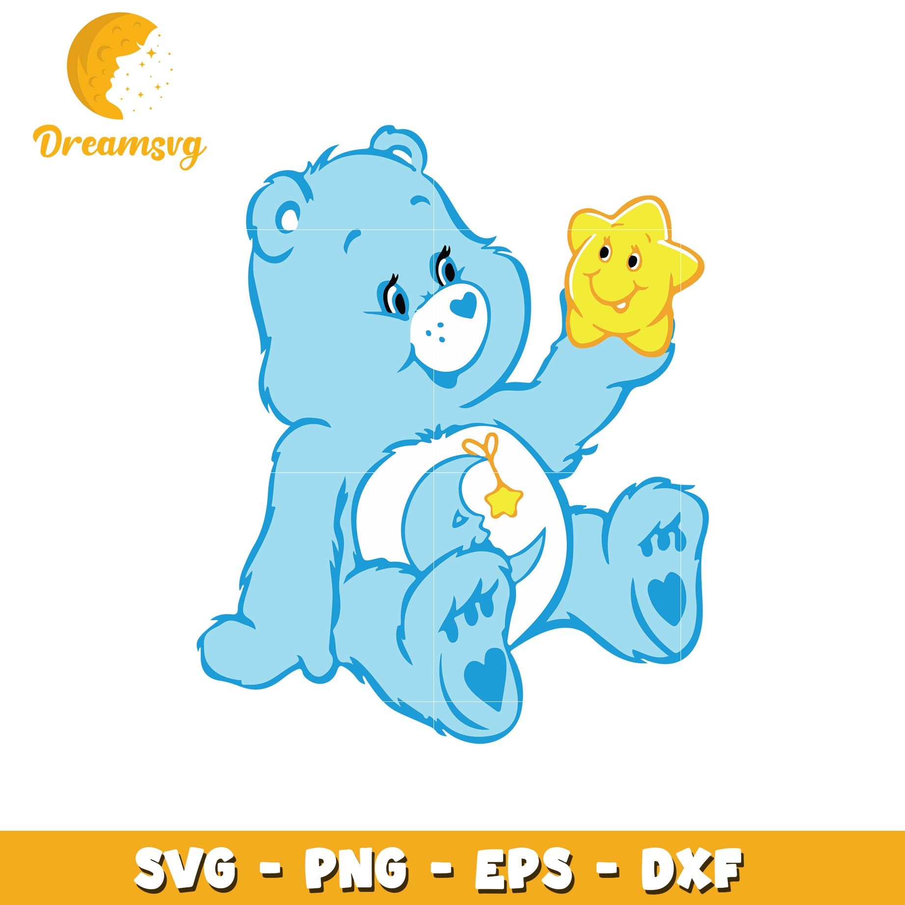 Cute Blue Bear SVG Cut File