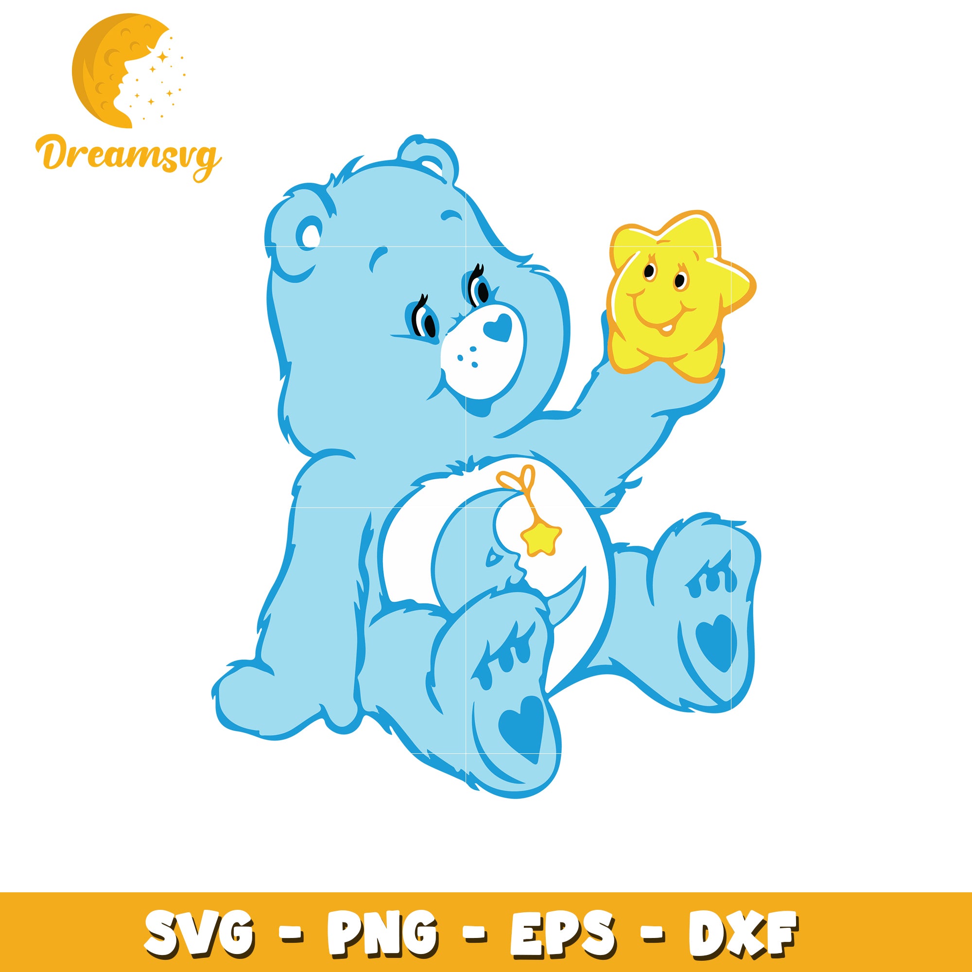 Cute Blue Bear SVG Cut File