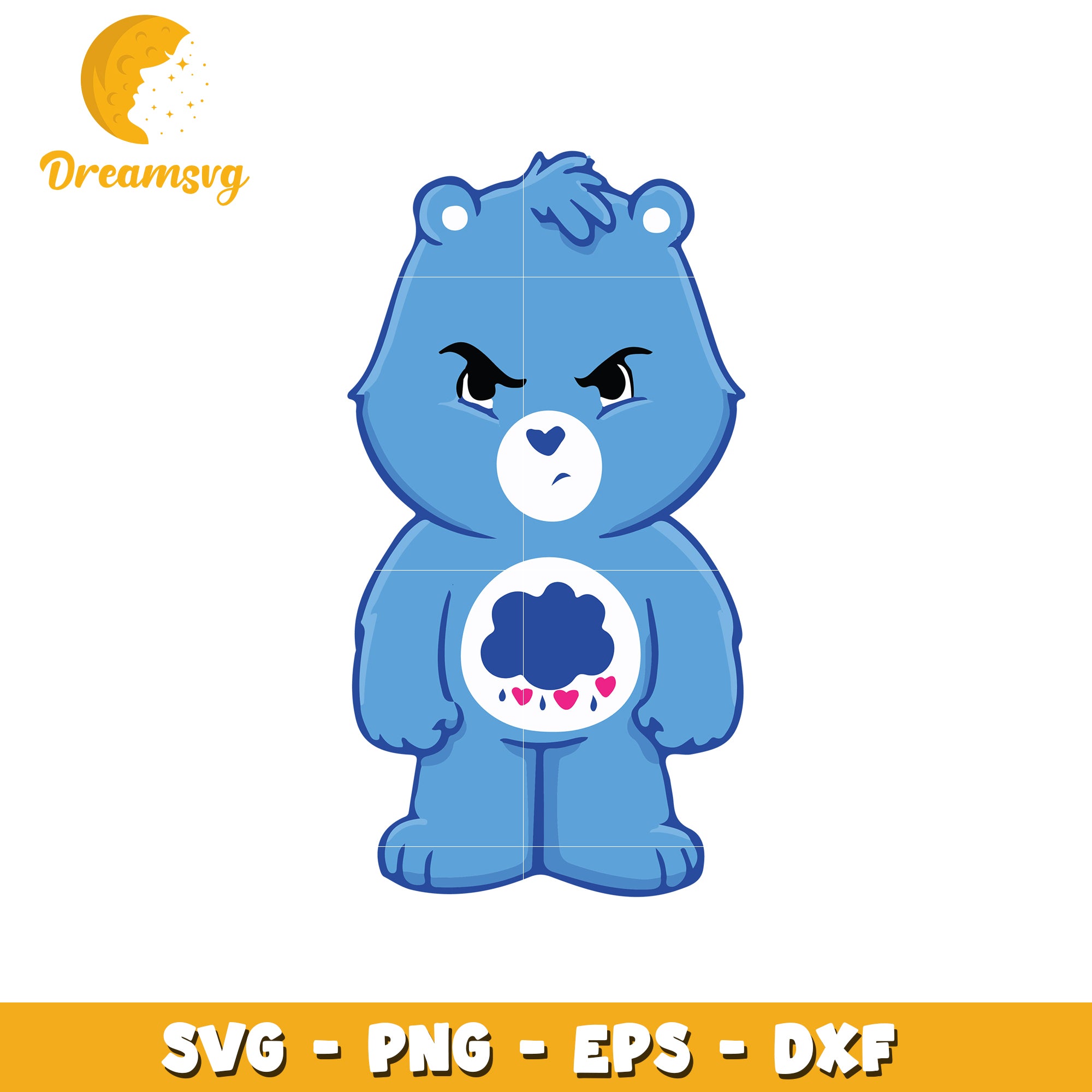 Cute Blue Bear SVG File for Crafting and Design Projects Online