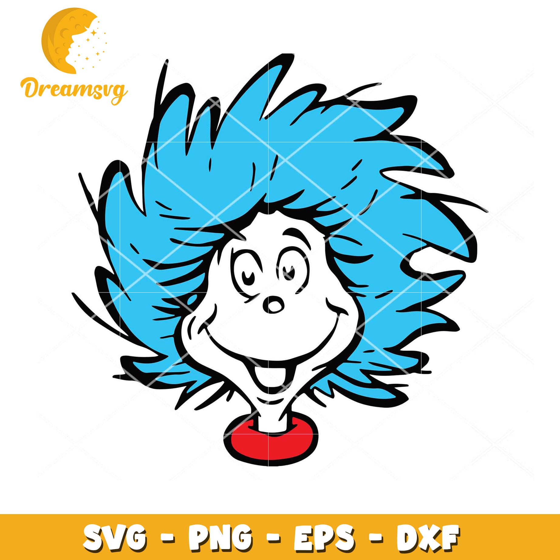 Cute Blue Hair Character SVG for Fun Crafting Projects