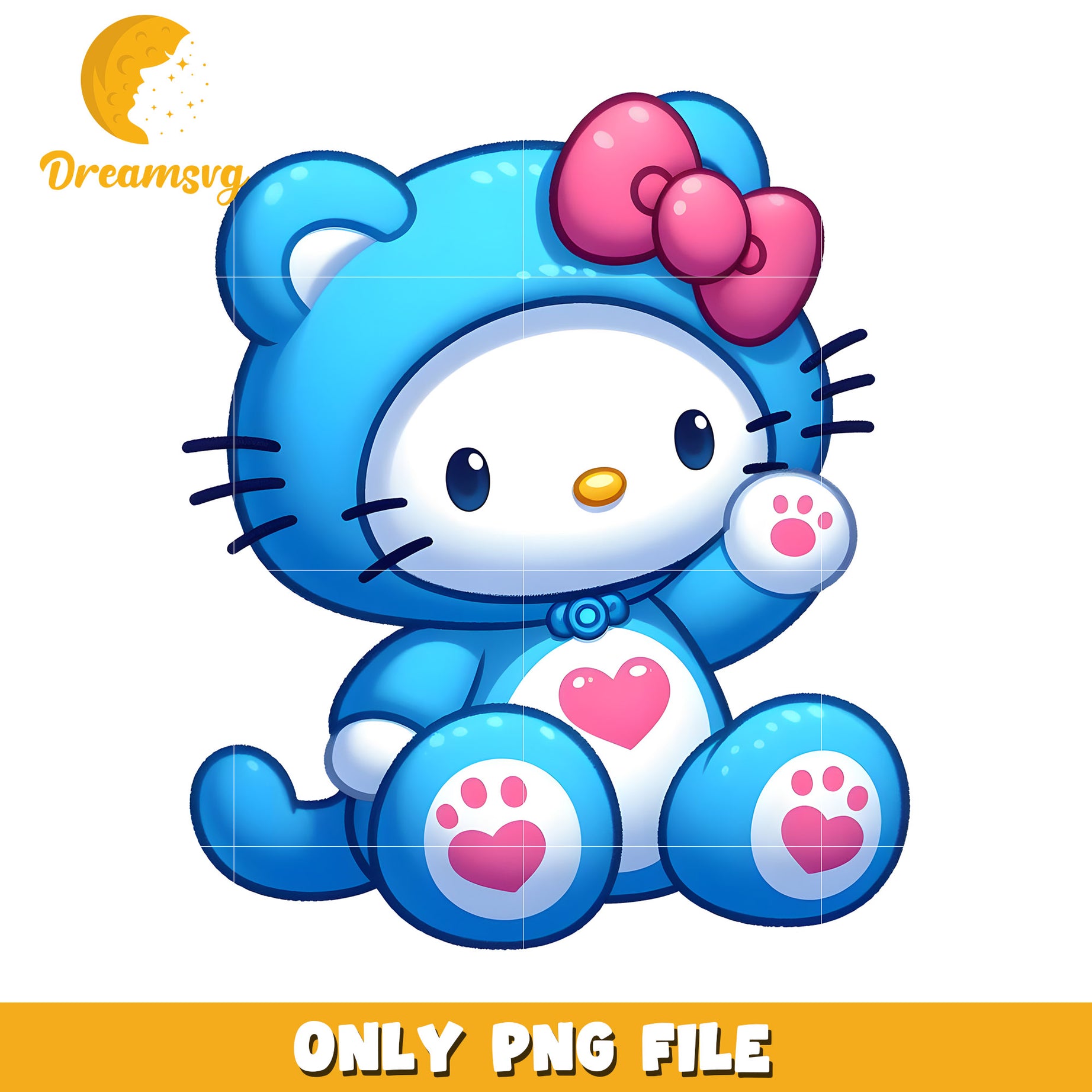 Cute Blue Kitty Hello Kitty PNG