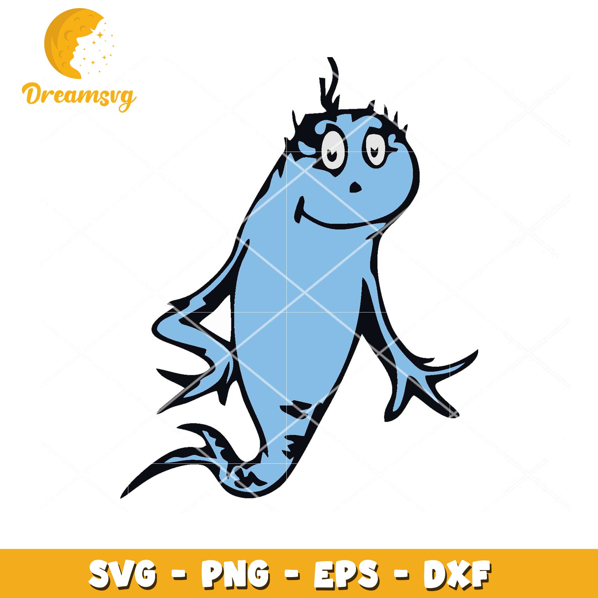 Cute Blue Monster SVG for Fun Crafts Instant Download File