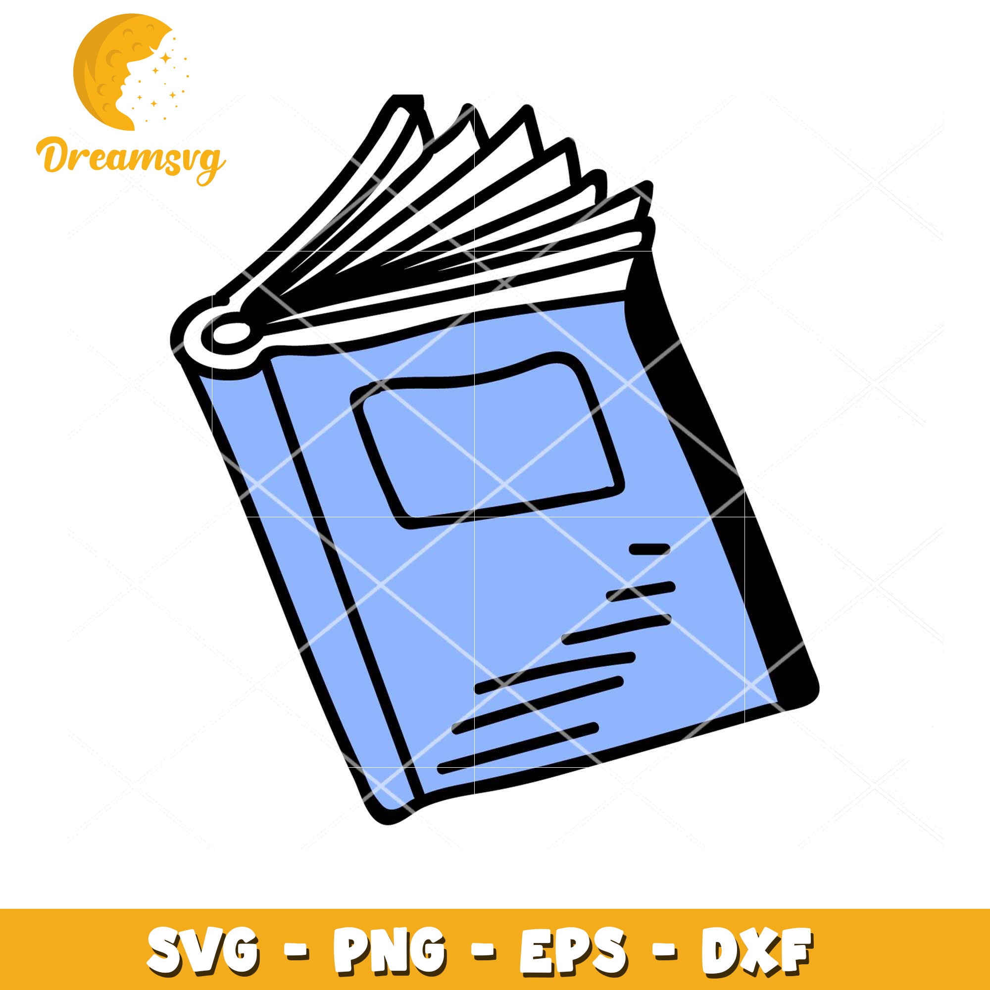 Cute Book SVG PNG EPS DXF Instant Download