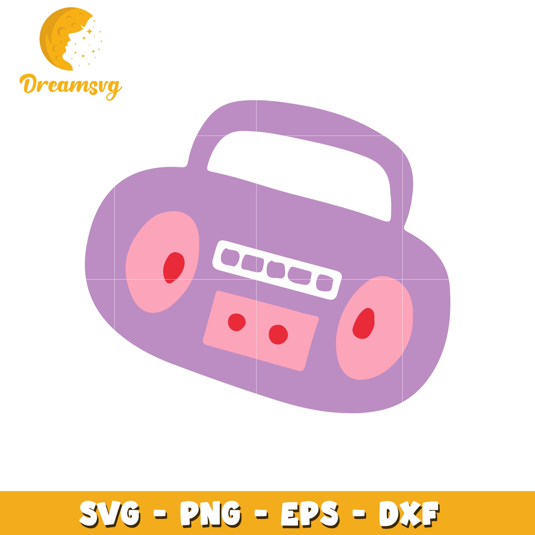 Cute Boombox SVG PNG EPS DXF
