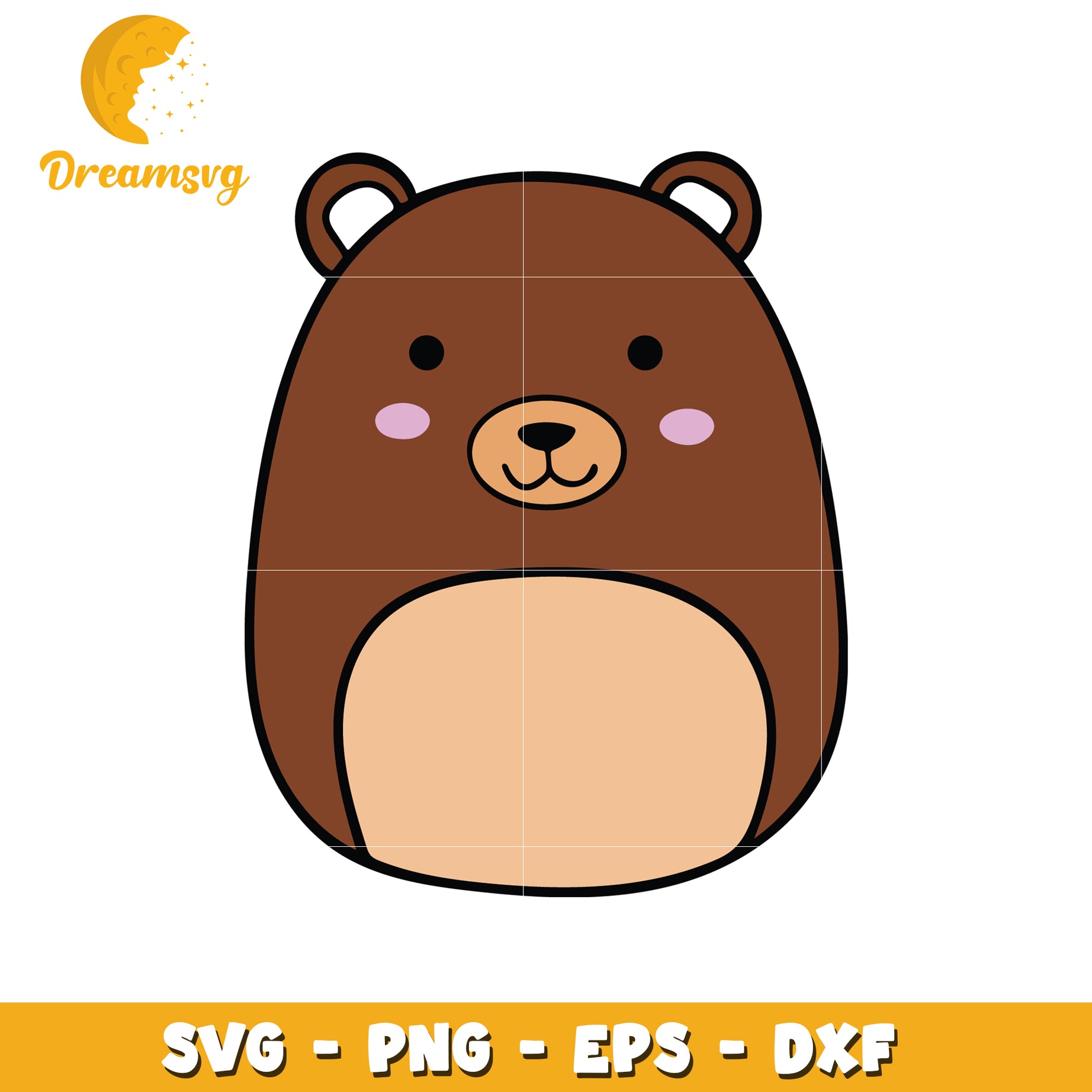 Cute Brown Bear SVG PNG EPS DXF
