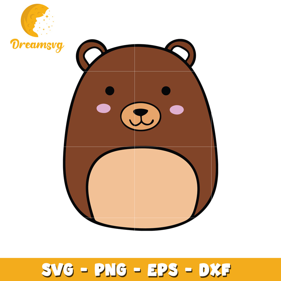 Cute Brown Bear SVG PNG EPS DXF