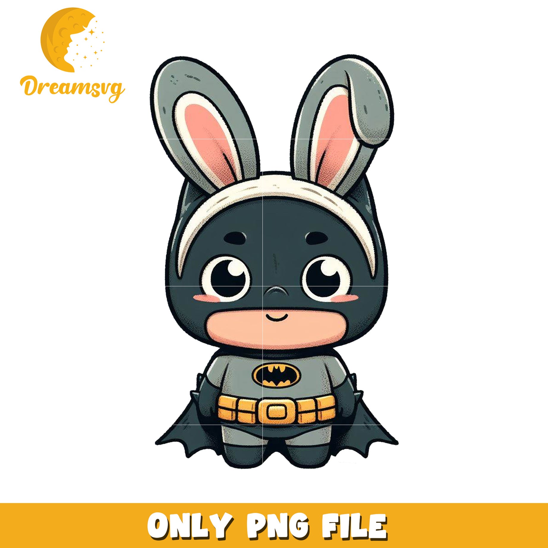 Cute Bunny Batman PNG Image