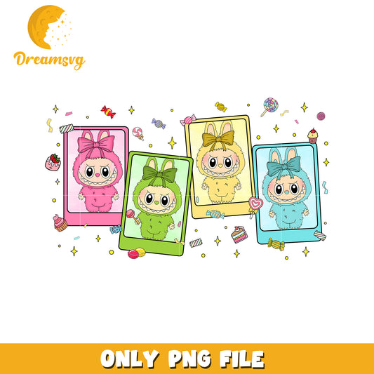 Cute Bunny Candy PNG, Instant Download