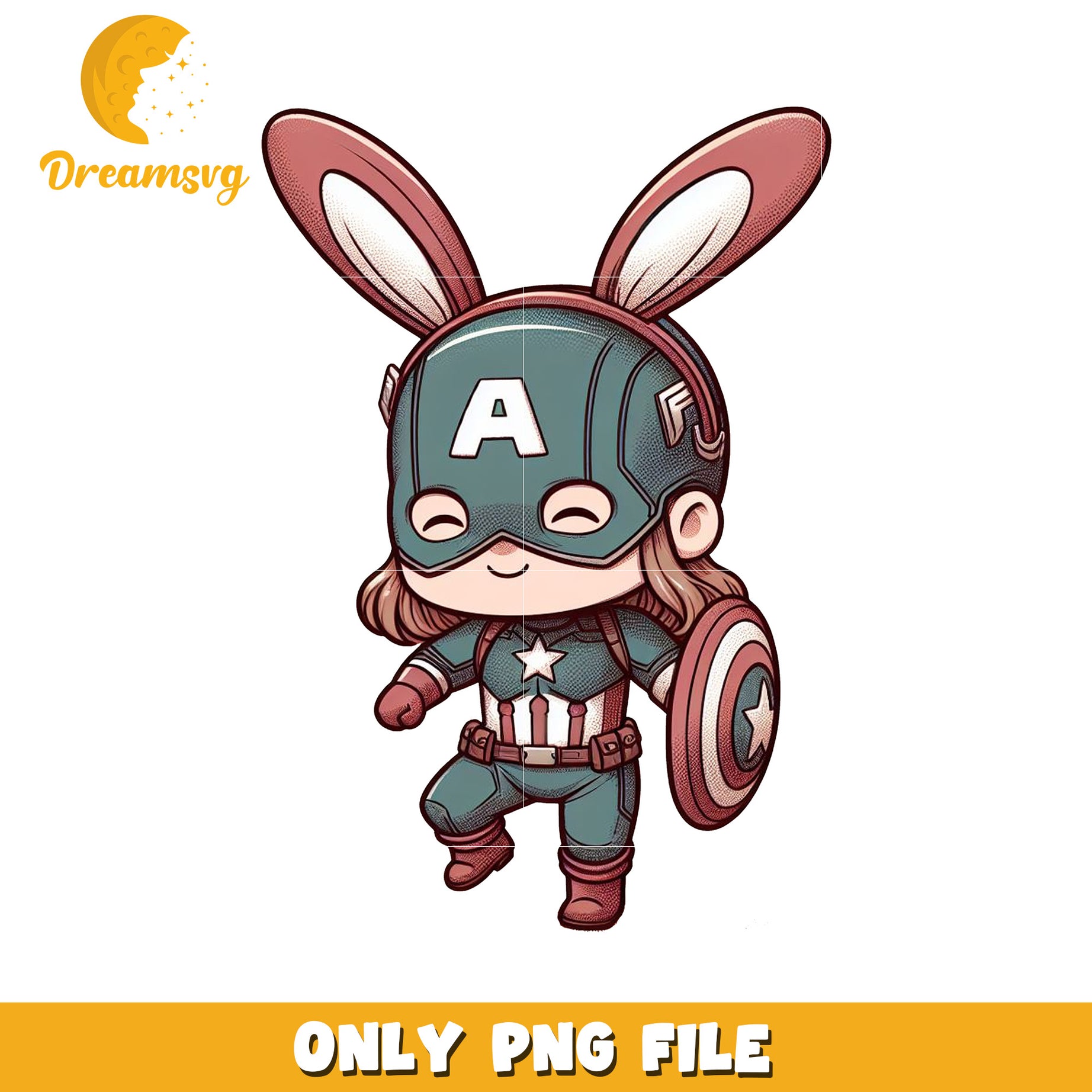 Cute Bunny Captain Character PNG Download for Crafts