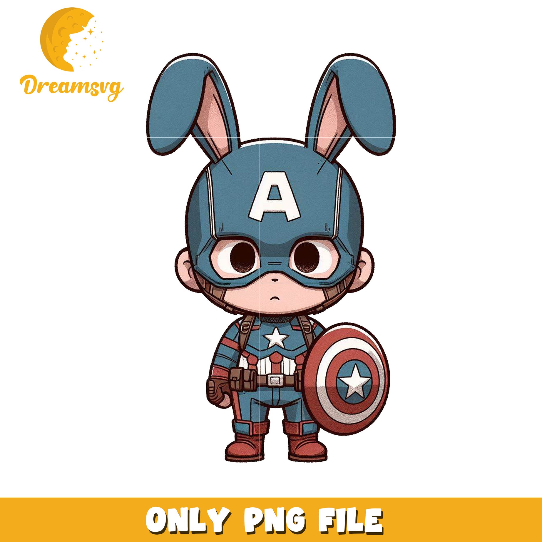 Cute Bunny Captain Character PNG File for Downloads