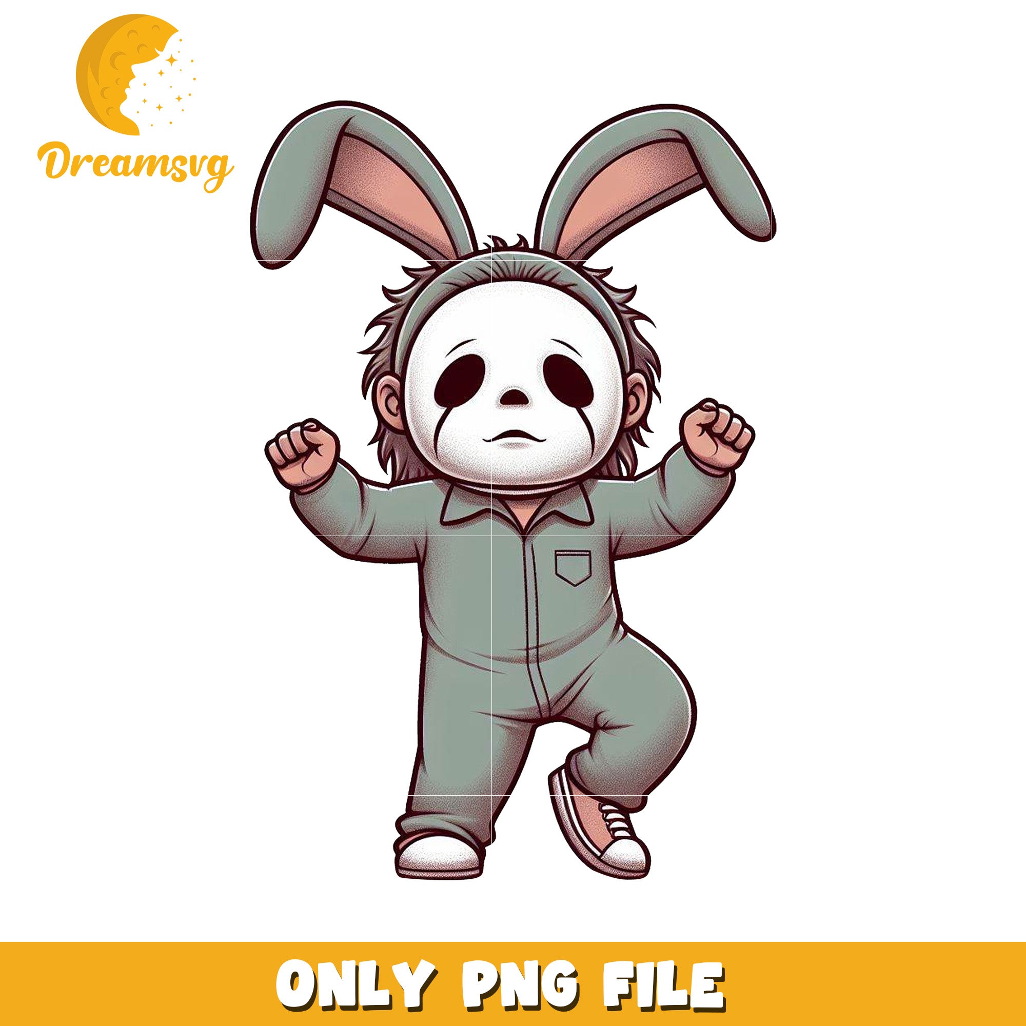 Cute Bunny Costume Character PNG File for Download