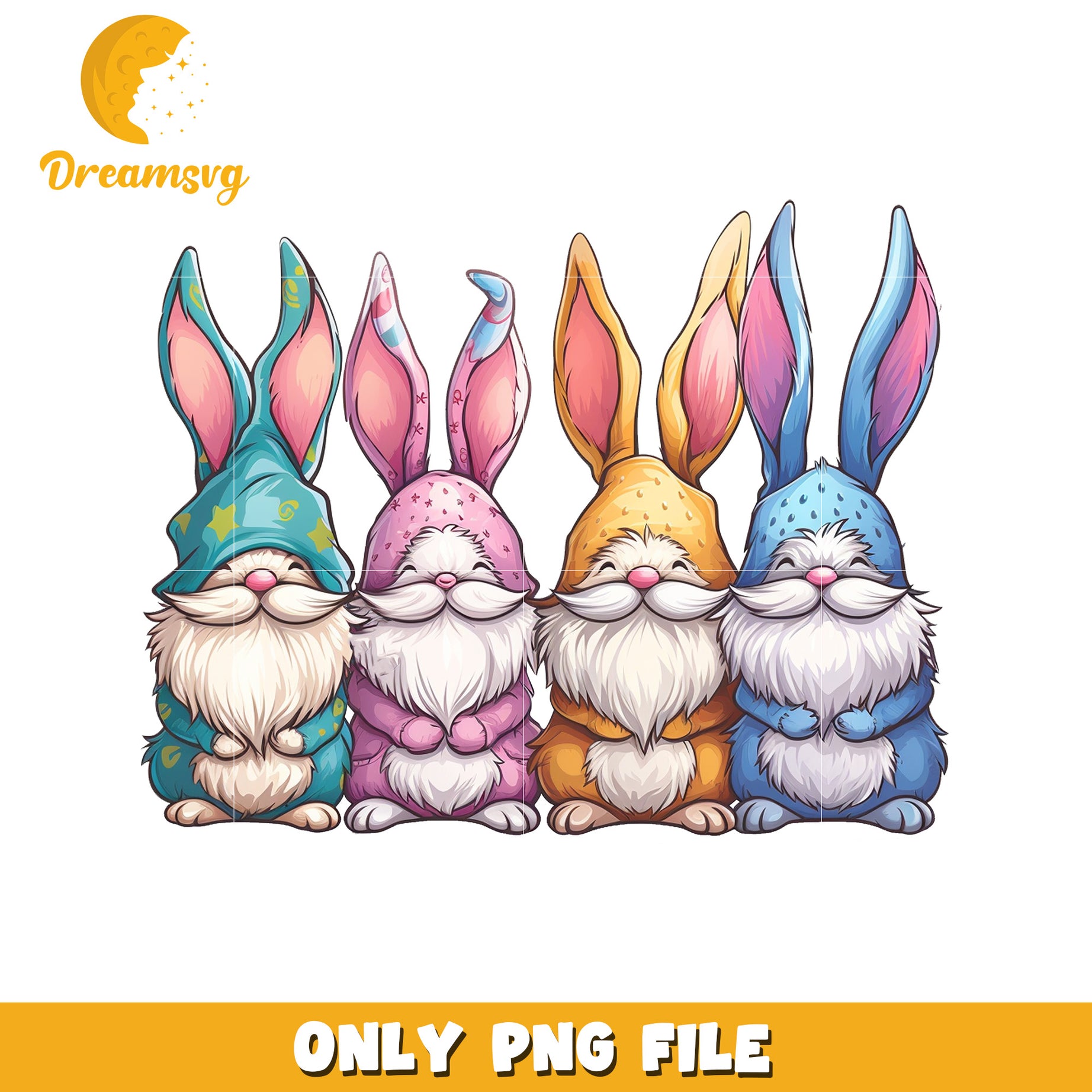 Cute Bunny Gnomes PNG Download