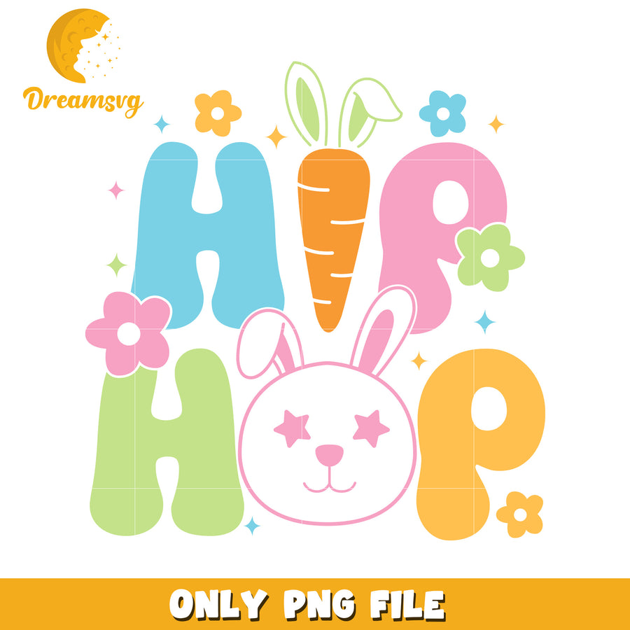 Cute Bunny Hip Hop Design for Kids PNG File Download