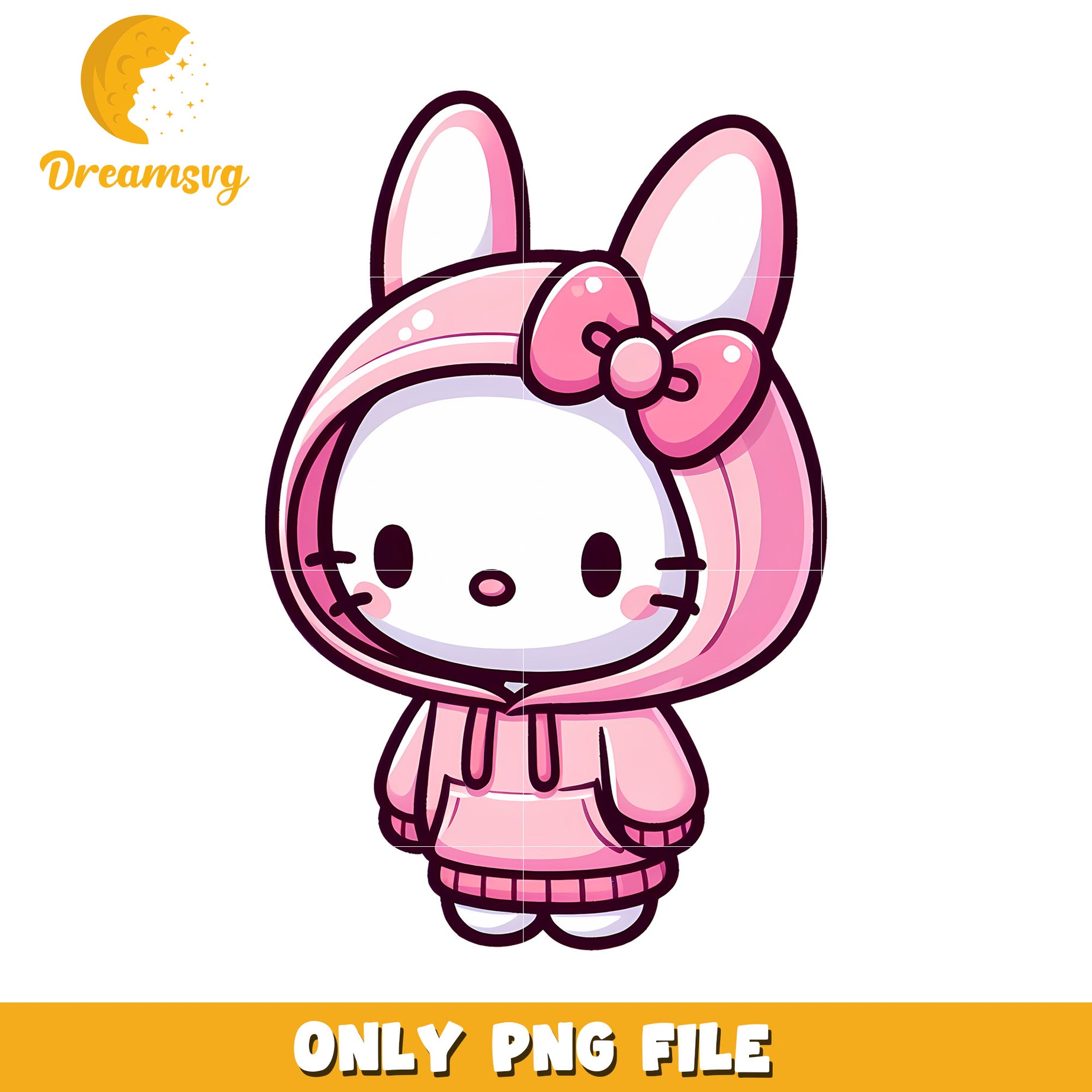 Cute Bunny Hoodie PNG Image Download