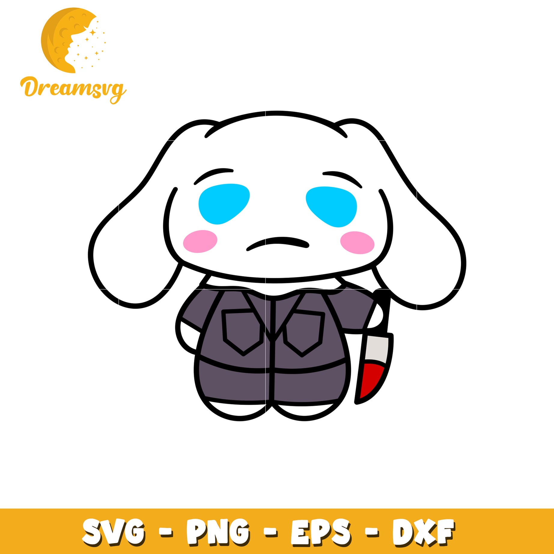 Cute Bunny Killer SVG PNG EPS DXF
