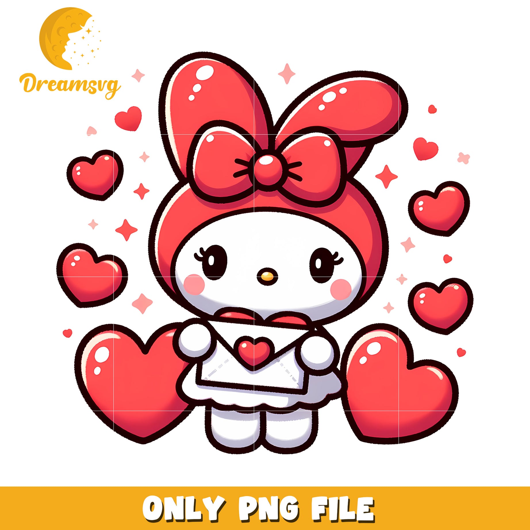 Cute Bunny PNG Valentines Day Clipart