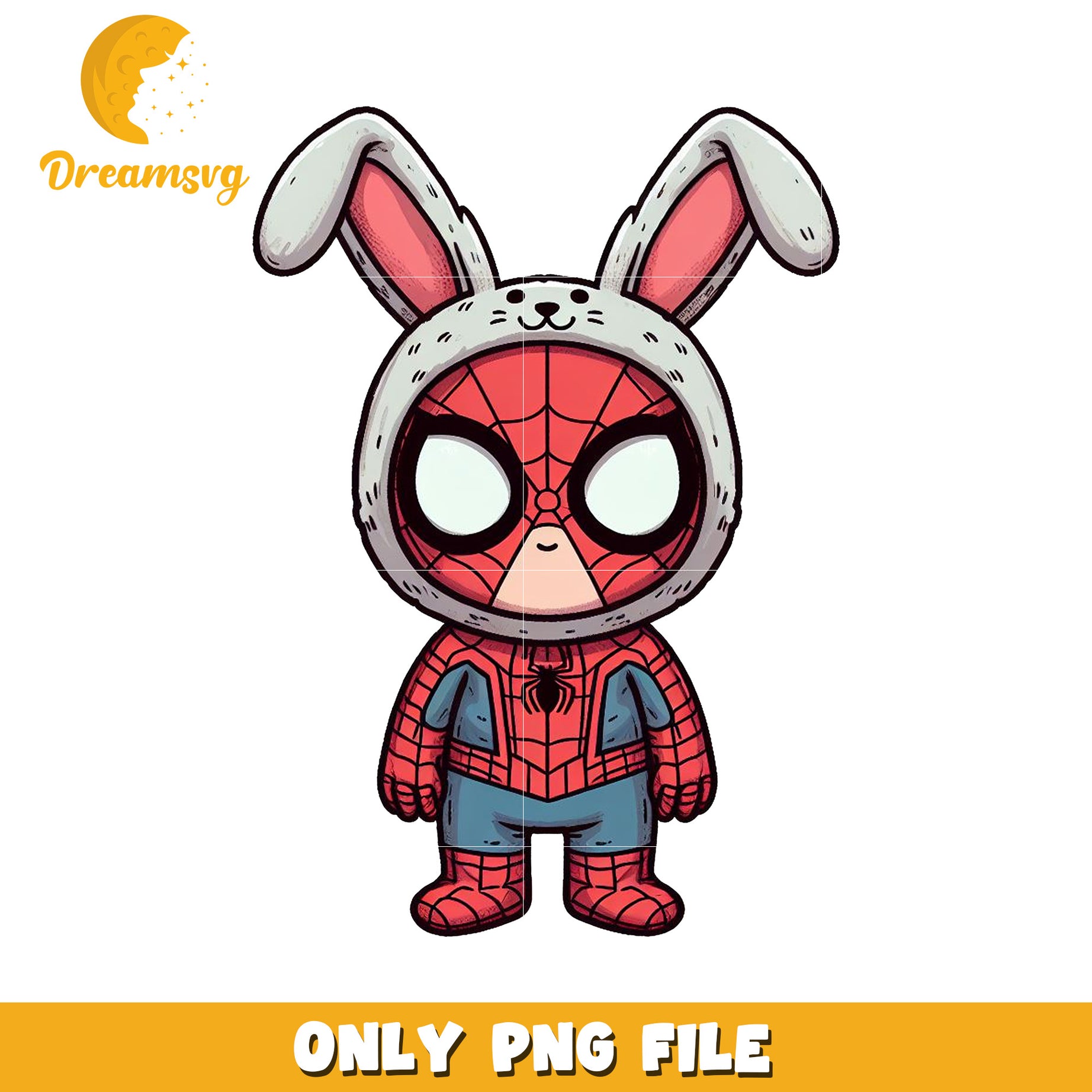 Cute Bunny Spider-Man PNG