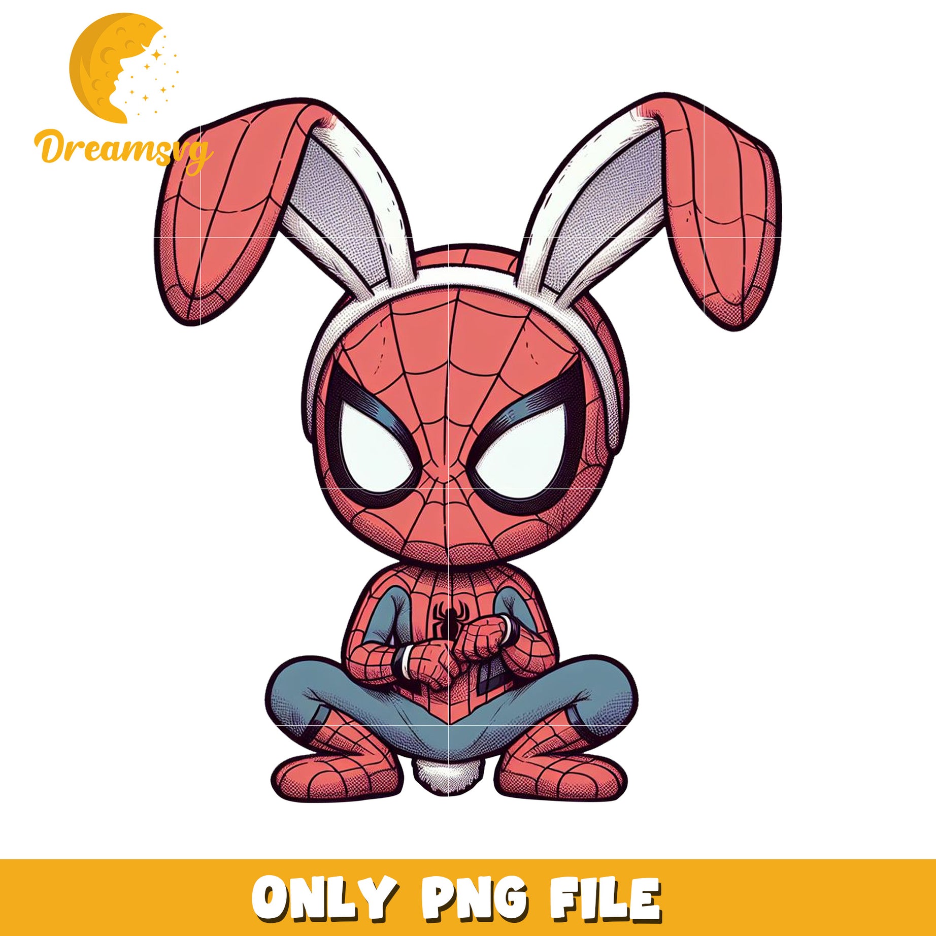 Cute Bunny Spider Character PNG File for Downloads