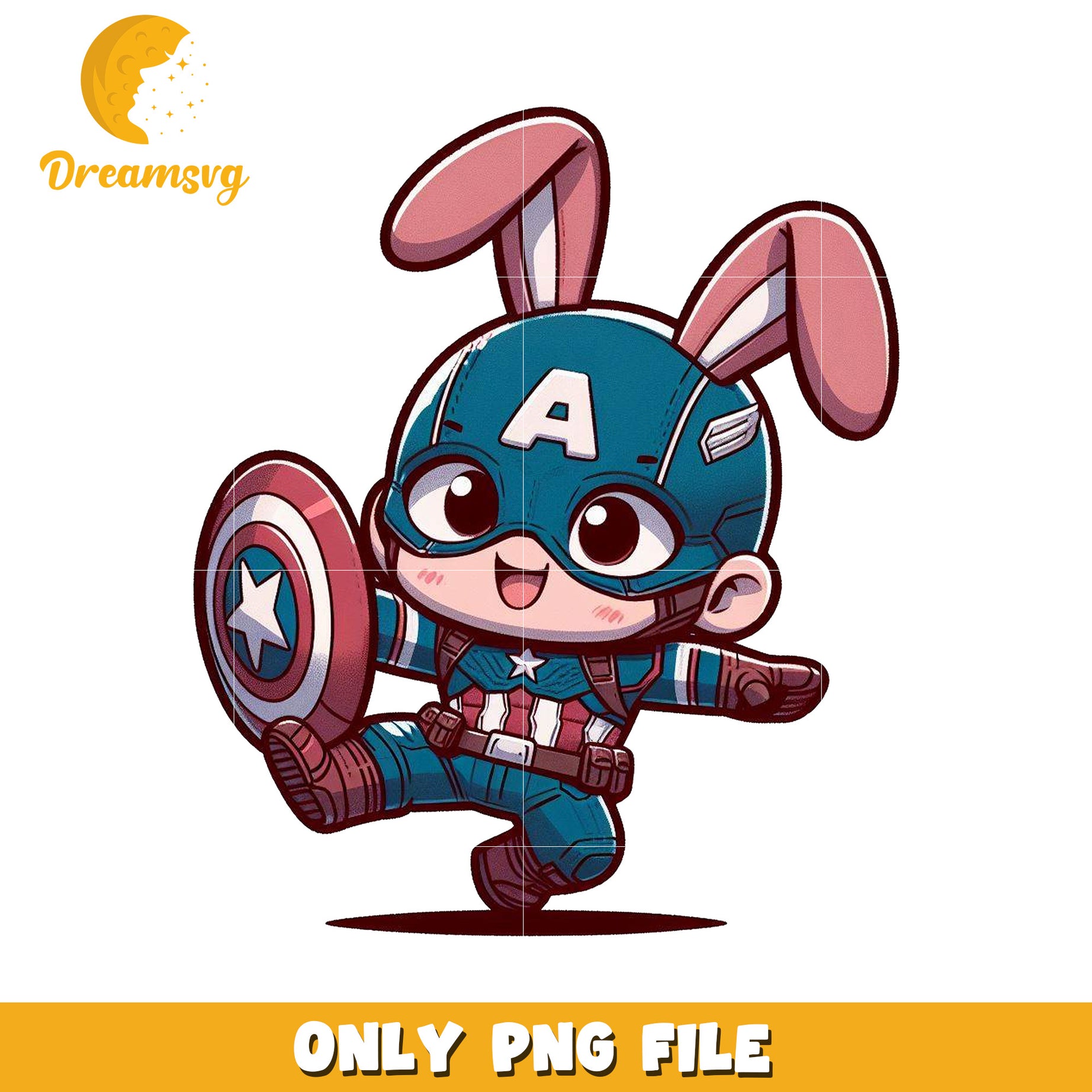 Cute Bunny Superhero Character PNG Download for Kids Fun