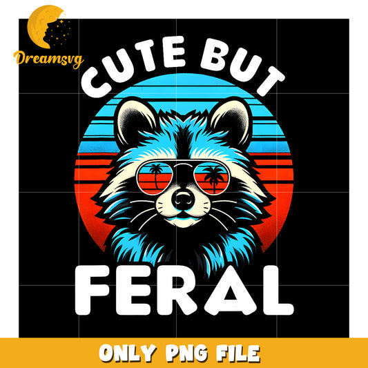 Cute But Feral Raccoon Graphic PNG for Fun Designs
