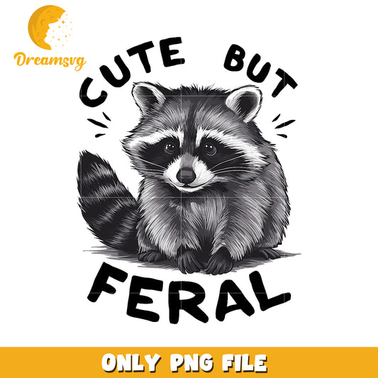 Cute But Feral Raccoon PNG Graphic for Unique Designs