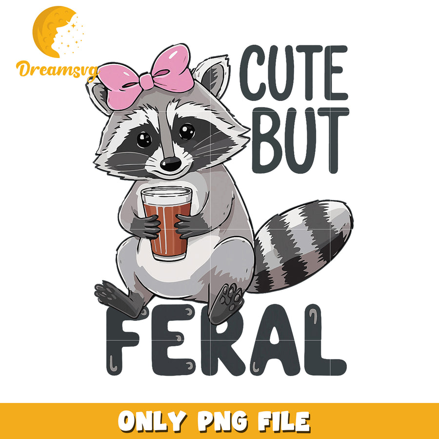 Cute But Feral Raccoon PNG Sublimation