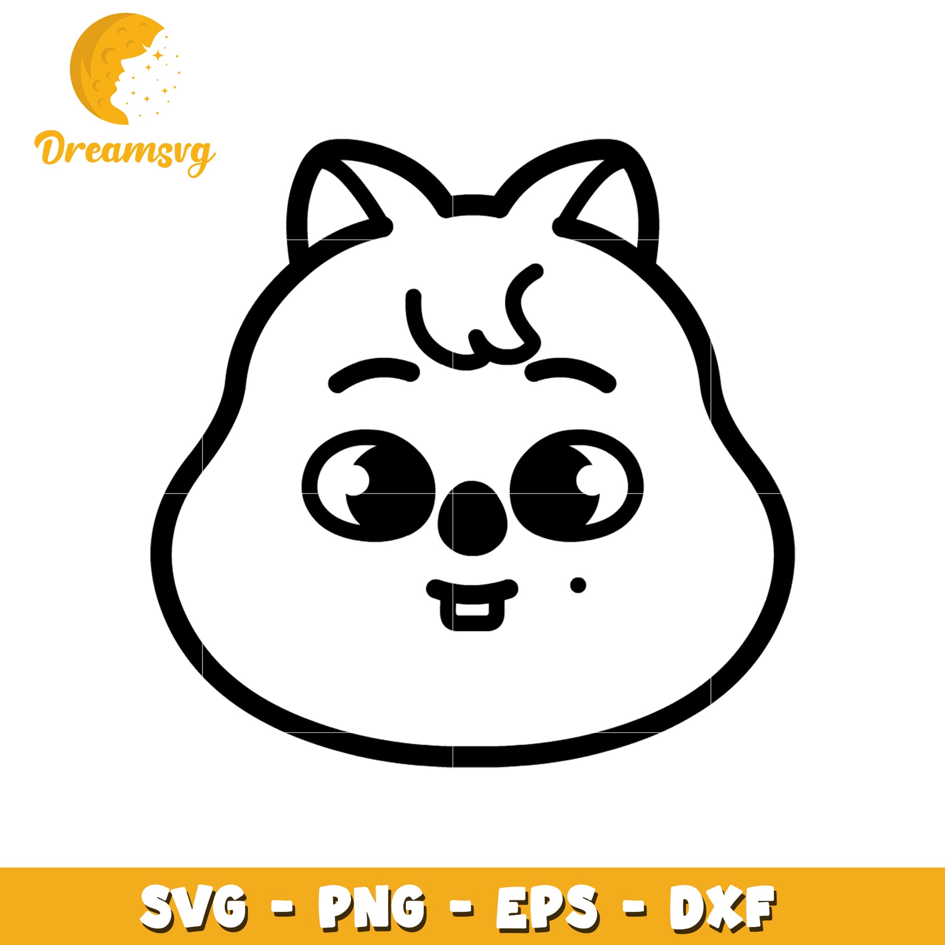 Cute Cartoon Animal SVG File for Cutting and Design