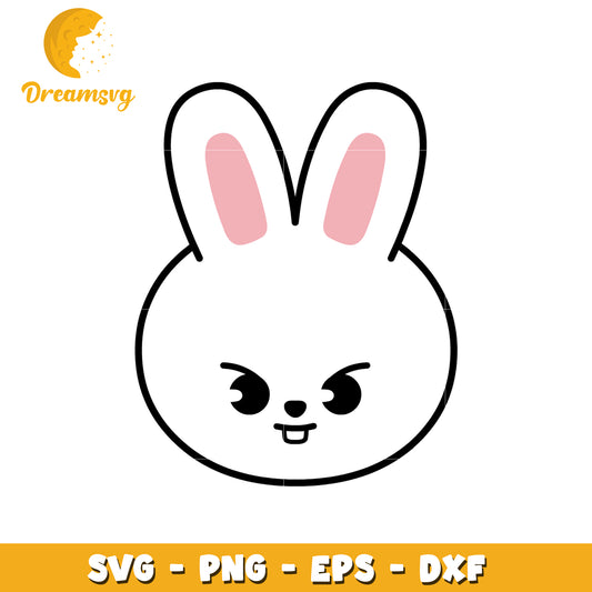 Cute Cartoon Bunny SVG Design for Crafts and Projects Files