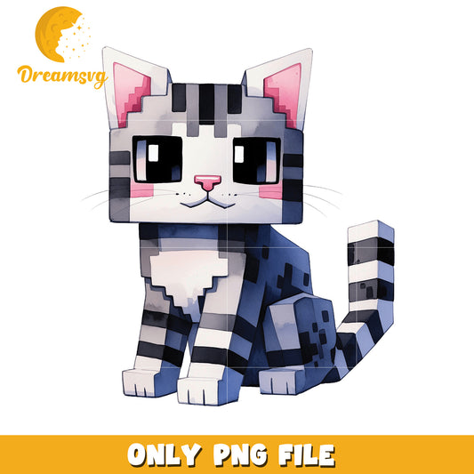 Cute Cartoon Cat PNG File, Download Adorable Cat Art Image Today