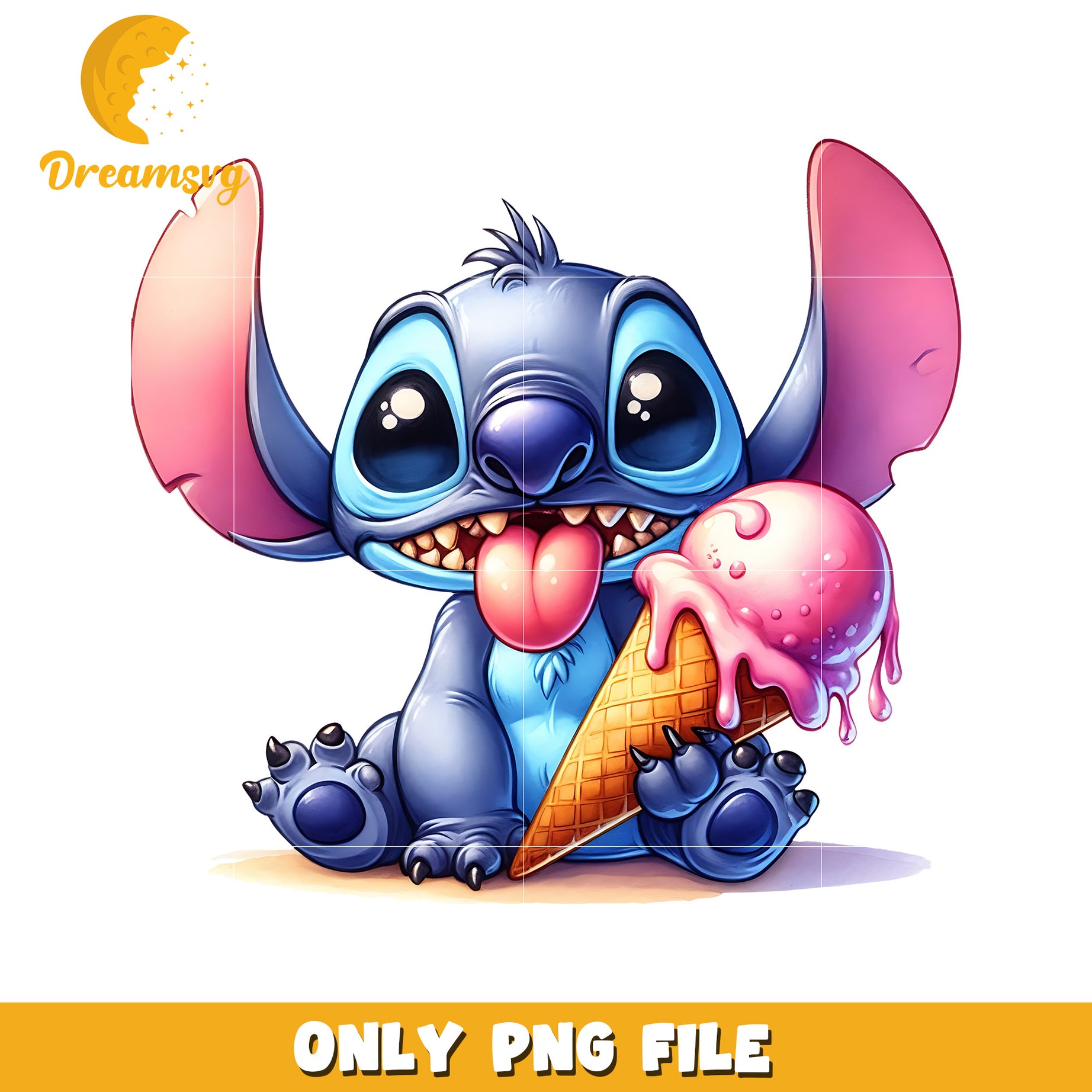 Cute Cartoon Character with Ice Cream PNG Download