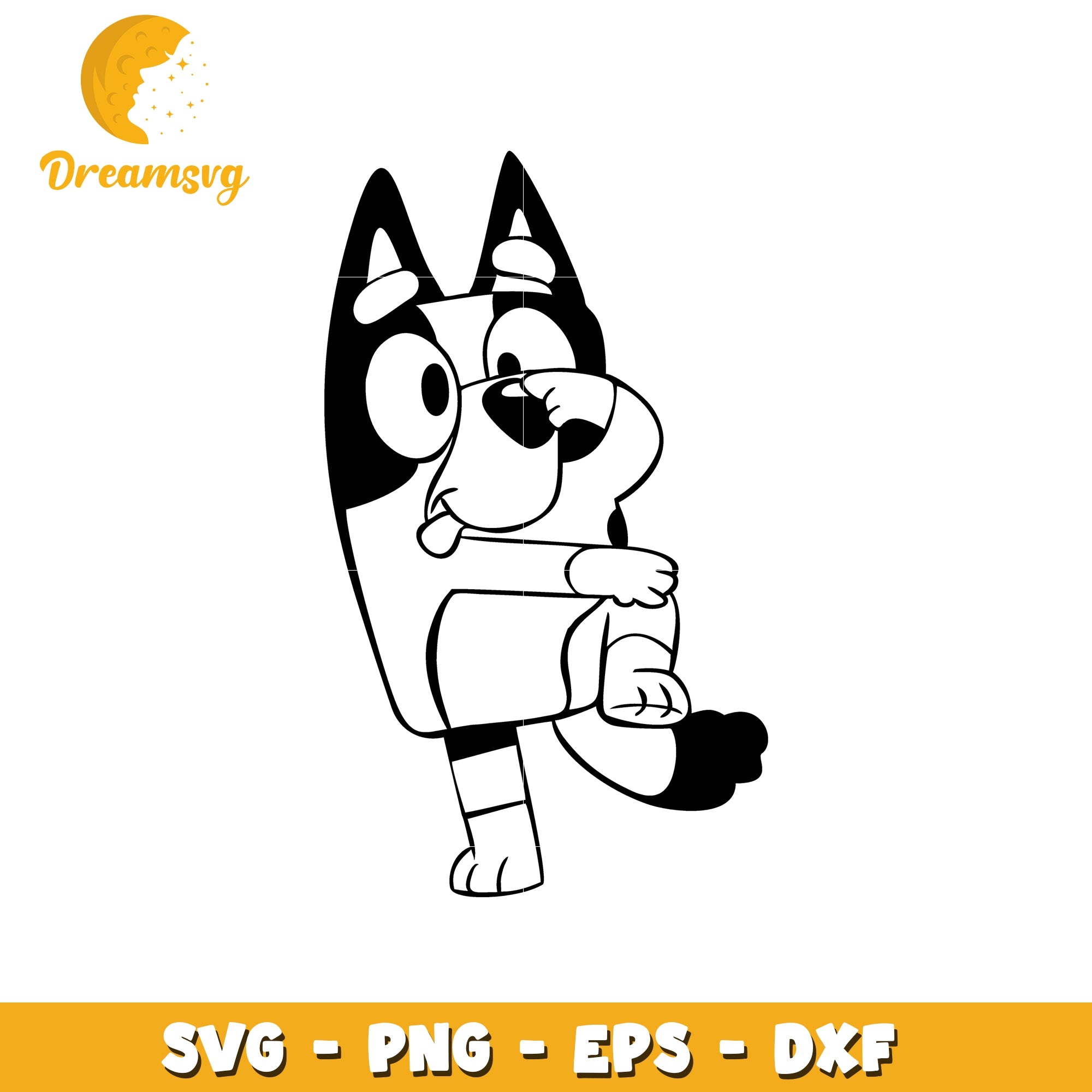 Cute Cartoon Dog Character SVG Clipart for Crafts and Design