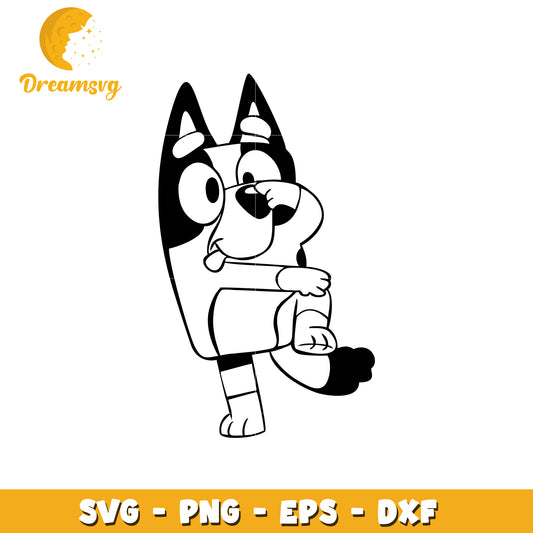 Cute Cartoon Dog Character SVG Clipart for Crafts and Design