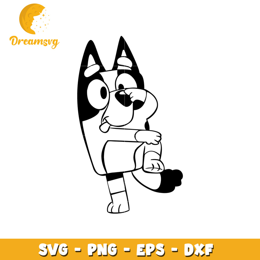 Cute Cartoon Dog Character SVG Clipart for Crafts and Design