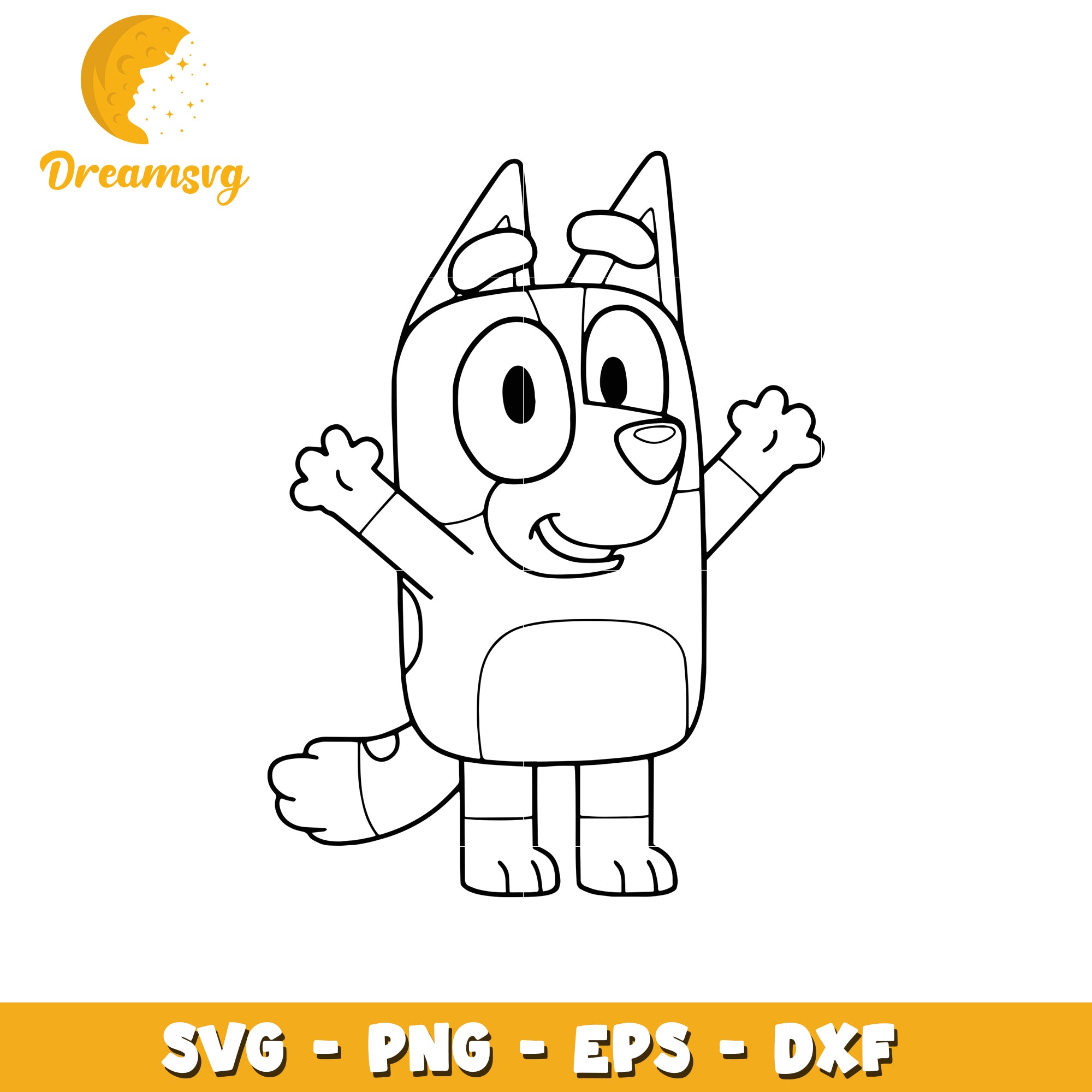 Cute Cartoon Dog SVG Clipart for Coloring and Craft Projects