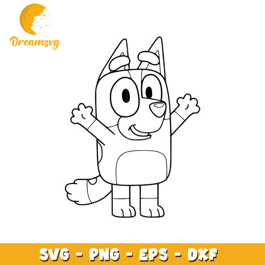 Cute Cartoon Dog SVG Clipart for Coloring and Craft Projects