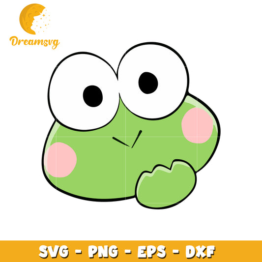 Cute Cartoon Frog SVG File for Kids Crafting Designs