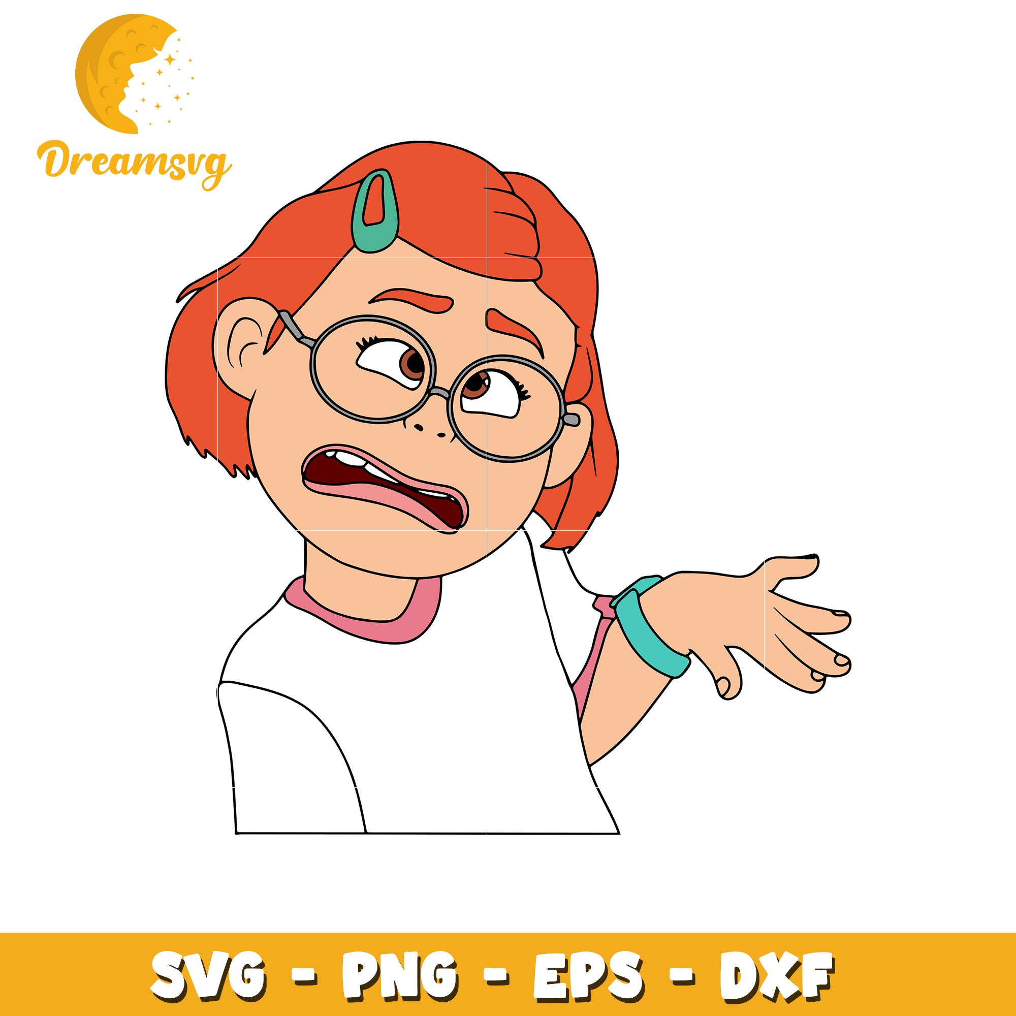 Cute Cartoon Girl SVG Clipart for Crafts and Designs