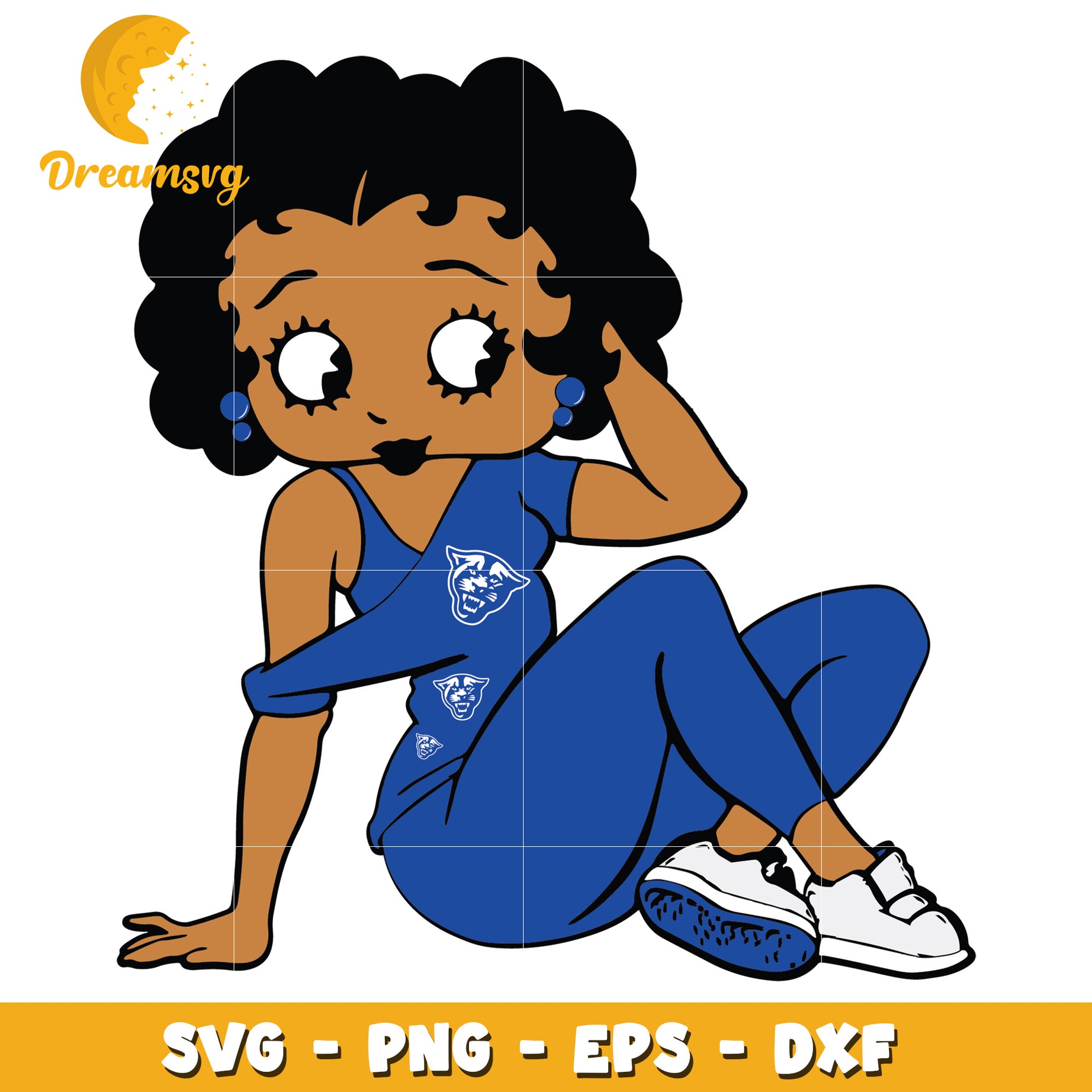 Cute Cartoon Girl SVG Design for Crafts and Projects