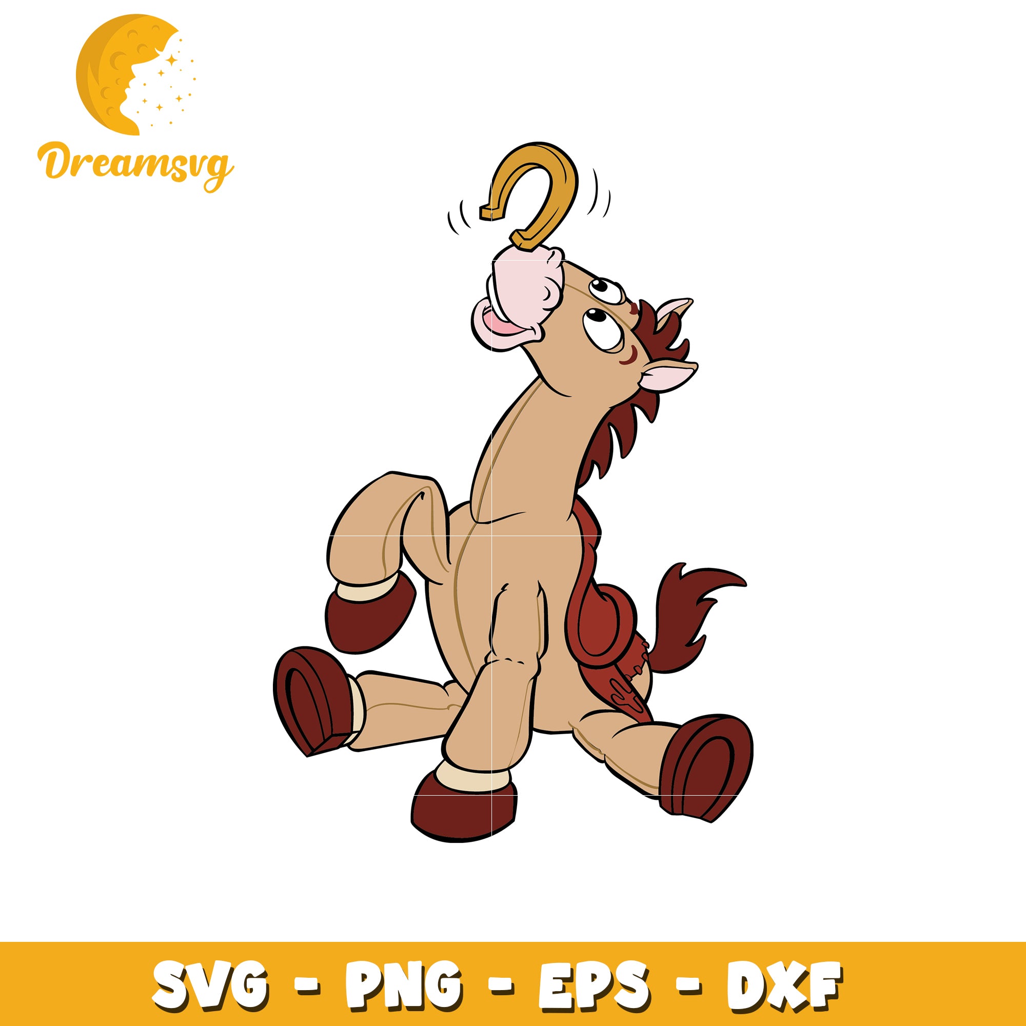 Cute Cartoon Horse SVG Design for Crafting